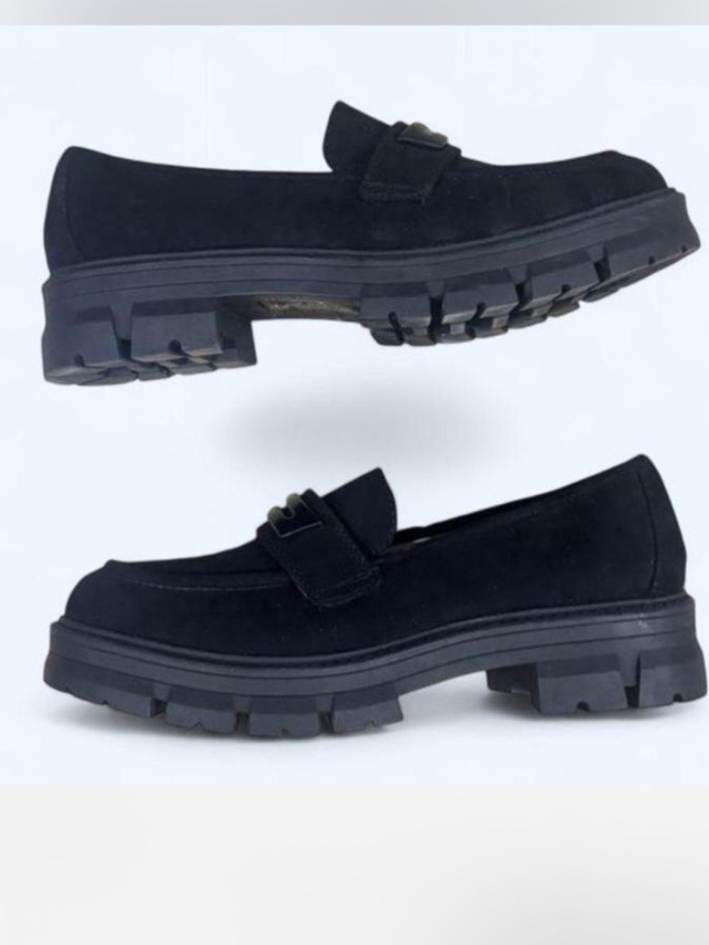 black suede like loafers platform preppy wonderly belk 8 fall